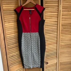Women’s dress red black and white